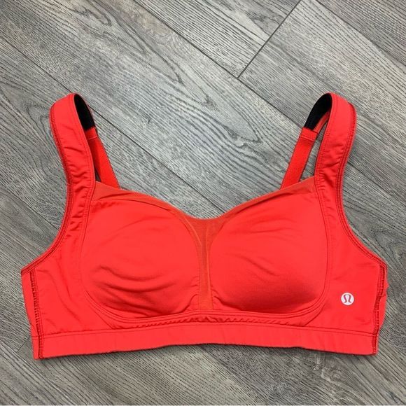 lululemon athletica Other - LuLuLemon Ta Ta Tamer Red Orange Coral Sports Bra Size 38C